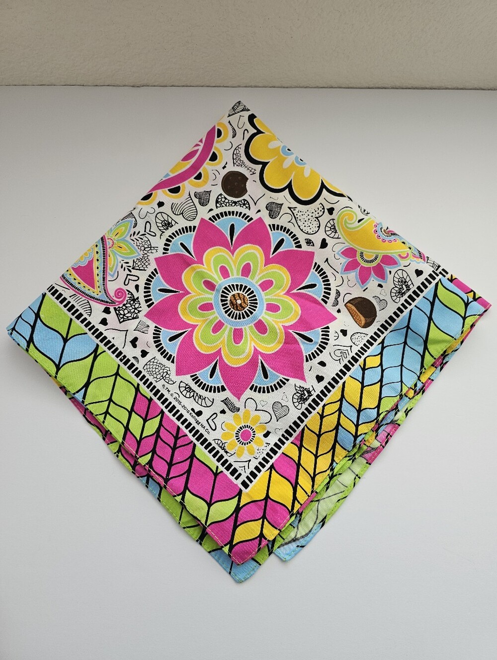 Vintage Girl Scout "Little Brownie Bakers" Paisley Napkin/Bandana